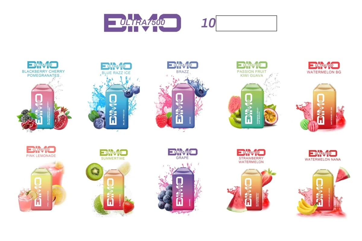 BIMO Ultra 7500 Puffs Rechargeable Disposable Vapes Pen