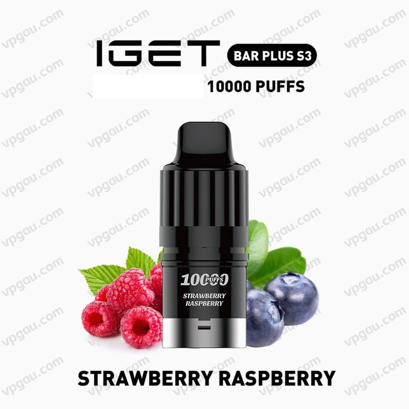 Strawberry Raspberry IGET BAR PLUS S3 POD Strawberry Raspberry