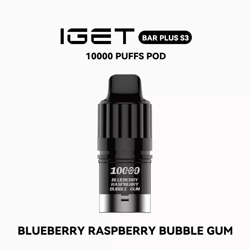 blueberry raspberry bubble gum IGET BAR PLUS S3 POD Blueberry Raspberry Bubble Gum